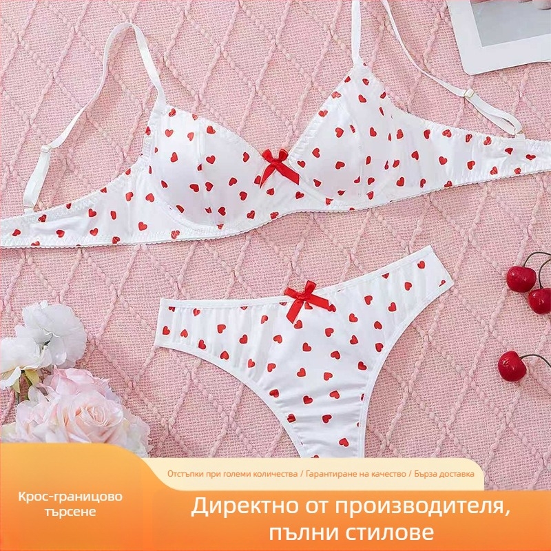 Комплект дамско интимно бельо, мрежест стил, полиестерна материя, 90–95% полиестер