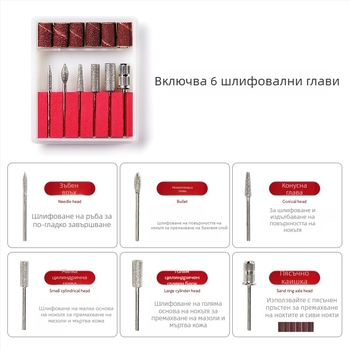 Електрически шлайф за нокти – ново обновление, бърза смяна на глава, дълготраен живот на работа, салонно качество