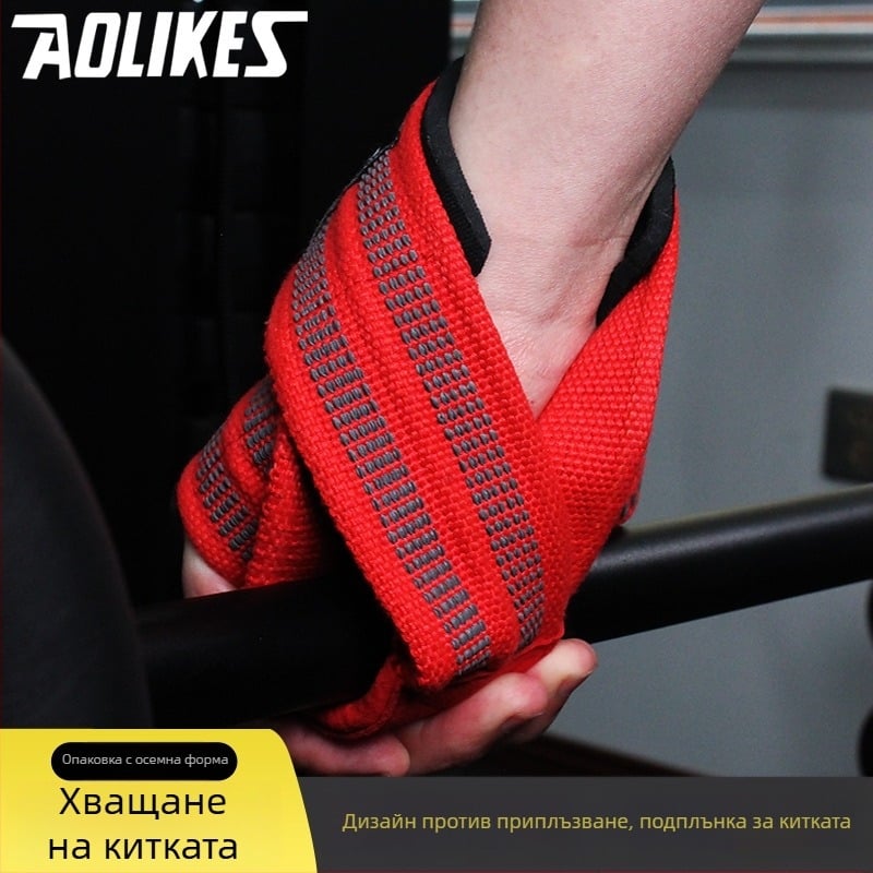 Протектор за китка за фитнес със нейлонов корпус, неслизащ захват и помощ при набирания