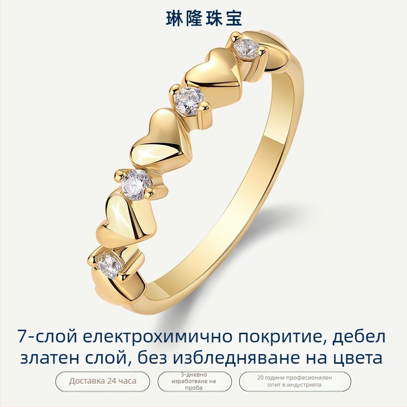 Геометричен пръстен с моисанит в 925 стерлингово сребро – дамски модерен пръстен