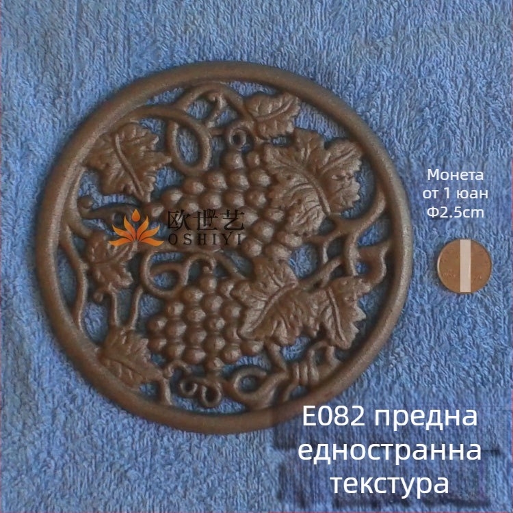 Чугунени фитинги за врати с флорални и лозови дискове | Геометрия, пасторален стил, домашно обзавеждане