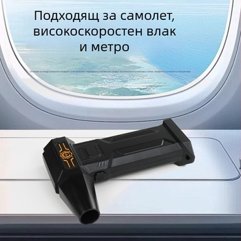 Wopada ръчен преносим вентилатор – безчетков мотор, вградена литиева батерия, 5 скорости, цифров дисплей, USB захранване