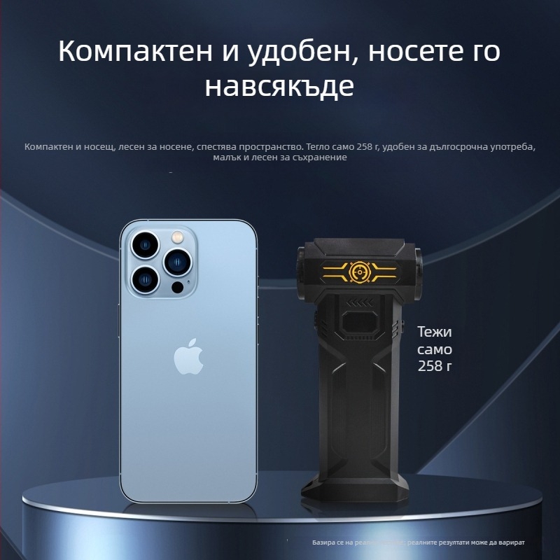 Wopada ръчен преносим вентилатор – безчетков мотор, вградена литиева батерия, 5 скорости, цифров дисплей, USB захранване