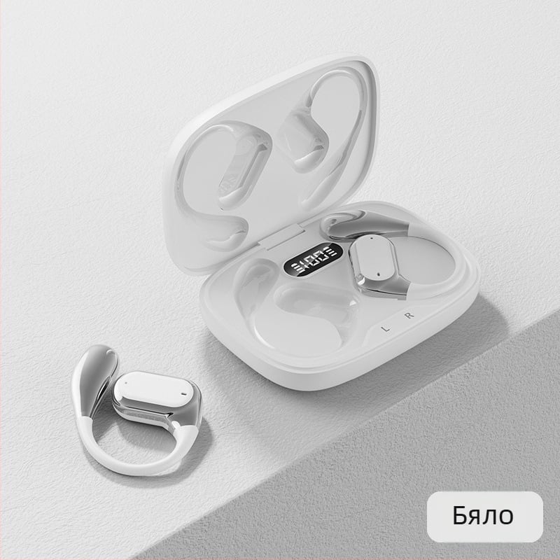 LENAPILY Bluetooth слушалки за ухото, отворен дизайн, шумопотискане, Bluetooth 5.4, 4–8 ч. автономия, сензорно управление, стерео