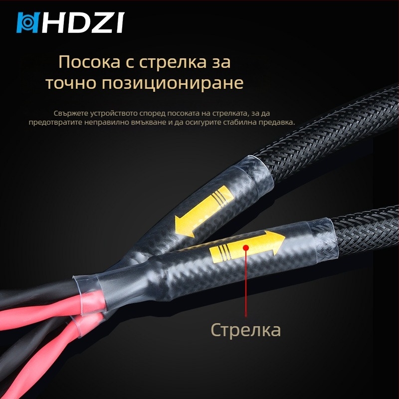 HiFi говорителен кабел – златно покритие, мед без кислородно ядро, чиста мед за връзка между усилвател и говорители, CCC сертифициран