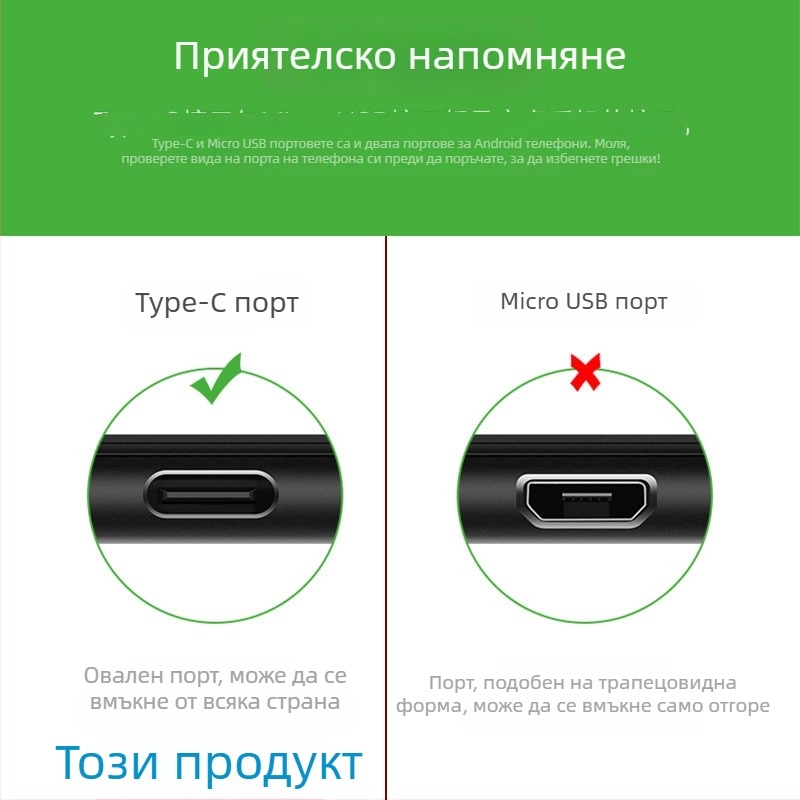 Android Type-C HD ендоскоп – водоустойчив визуален зонд за климатици, авторемонт и индустриални тръби, модел HK-5.5-T
