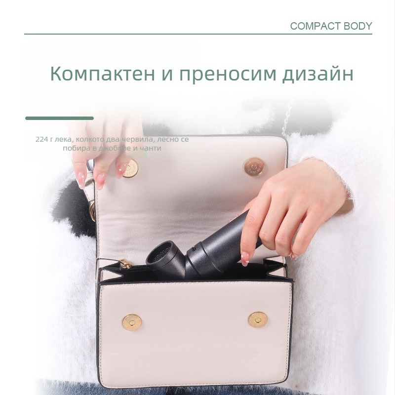 Ръчен вентилатор с висока скорост за къмпинг, безчетков мотор, вградена батерия 1000–1200 mAh, USB зареждане, 3 скорости, шум 36–45 dB