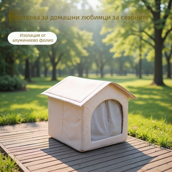 Външен затворен котешки приют за улични котки – водоустойчив, топъл през зимата, подходящ за всички сезони, изработен от Oxford плат