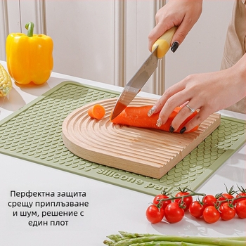 Силиконова кухненска квадратна подложка: термоустойчива, антиплъзгаща се и устойчива на разкъсване