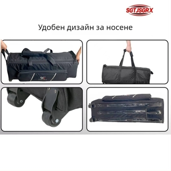 Чанта за барабанни принадлежности с колела — полиестер, Sgtjsgrx, за барабани, унисекс, пролет 2024
