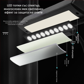 USB клип-он LED лампа за нотна стойка, зареждаща се, регулируема, за тренировка по пиано