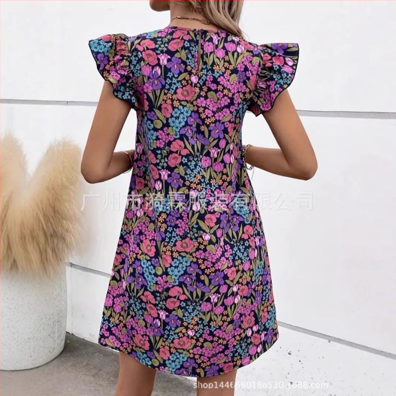 Nova europska i američka ženska haljina s volanima i V-izrezom iz 2025. godine, Amazon