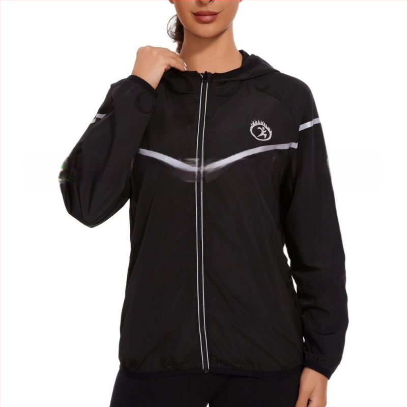 Ženski kabanica za vanjsku upotrebu s kapuljačom i patentnim zatvaračem, široka, otporna na vjetar i kišu