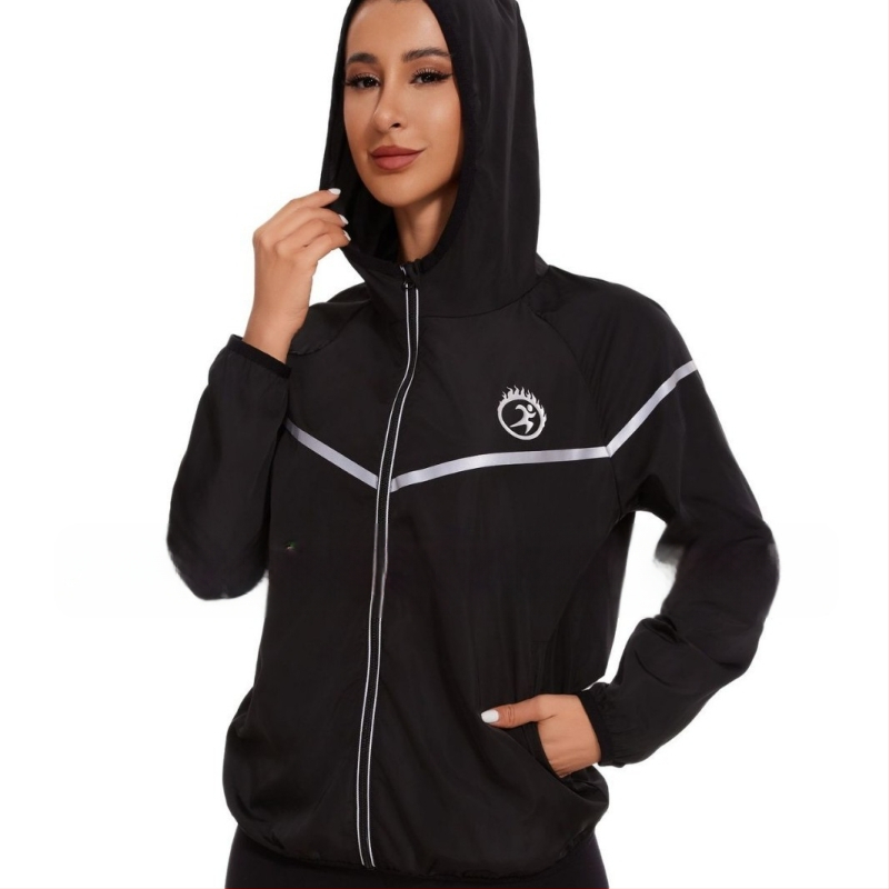 Ženski kabanica za vanjsku upotrebu s kapuljačom i patentnim zatvaračem, široka, otporna na vjetar i kišu