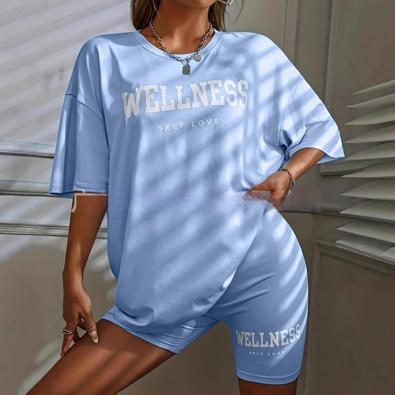 2025 m. tarpvalstybinis Europos ir Amerikos vasaros naujas laisvo kirpimo sportinių raidžių spausdintų šortų komplektas