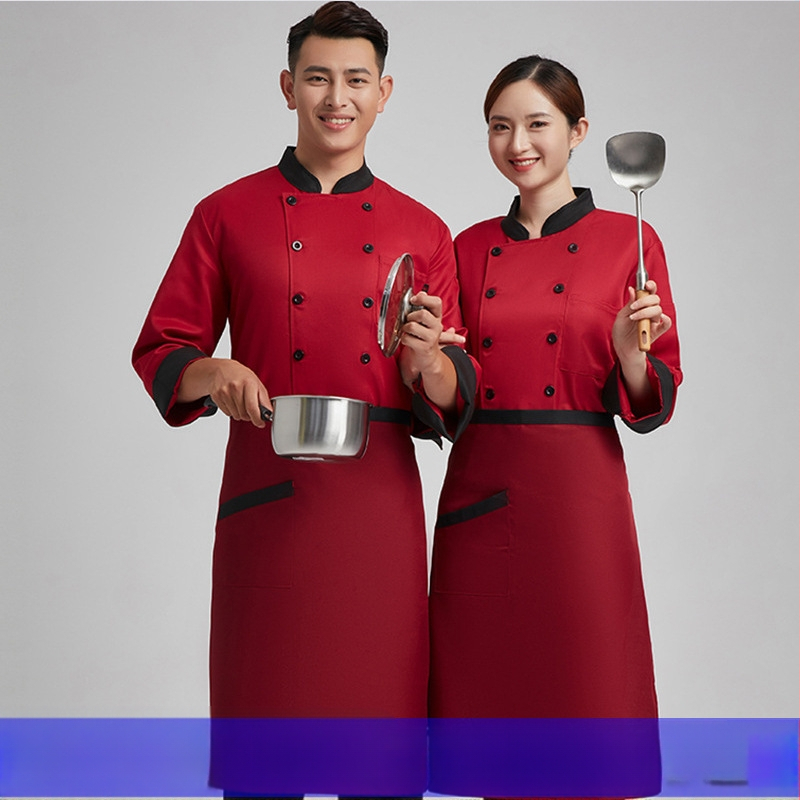 Kokariided Pikkade varrukatega sügis- ja talveriided meestele ja naistele Hotelli söökla tööriided Koogipagari köögi köögi tööriided vormiriietus