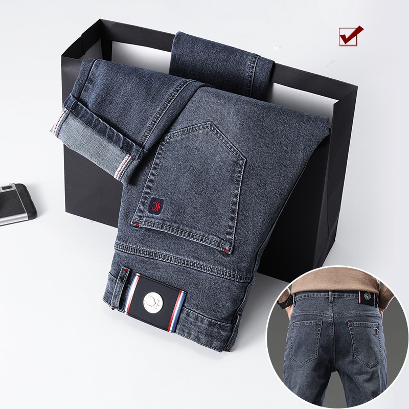 Daifa férfi farmernadrág őszi új, karcsúsított, kis lábméretű, hímzett, koreai, divatos, alkalmi, puha, mindenhez illő hosszú nadrág