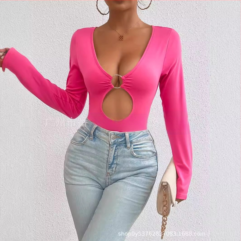 M301 Export Γυναικεία Ρούχα Aliexpress Amazon Ebay2025 Νέα Γυναικεία Φόρμα με V Λαιμόκοψη και Μακρυμάνικο για το Φθινόπωρο και τον Χειμώνα