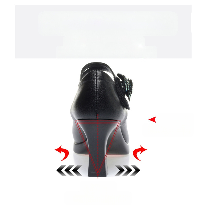 Εκρηκτικά παπούτσια επίδειξης μόδας με ψηλοτάκουνα παπούτσια αδυνατίσματος Cheongsam για μητέρες, μονόχρωμα, ρηχά, κομψά γυναικεία ρηχά παπούτσια