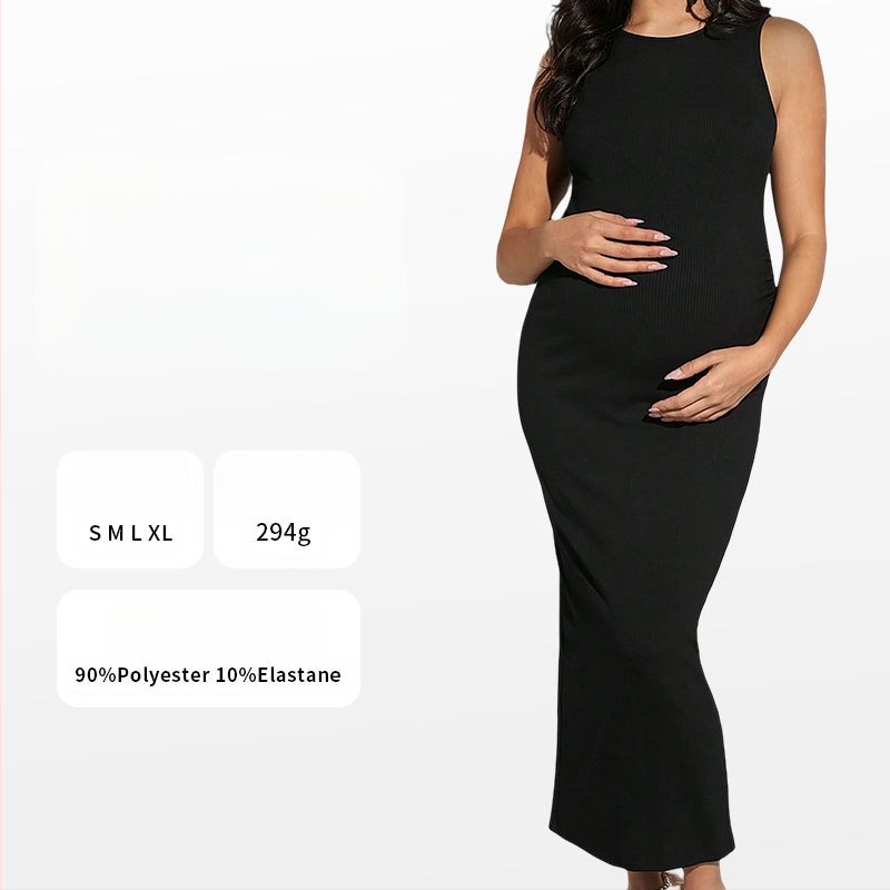 Europietiškas ir amerikietiškas, berankovis, vidutinio ilgio, klubus dengiantis sijonas su plyšiu nugaroje. Plonas megztas, rudens stiliaus, plonas, berankovis nėštukės suknelės modelis.