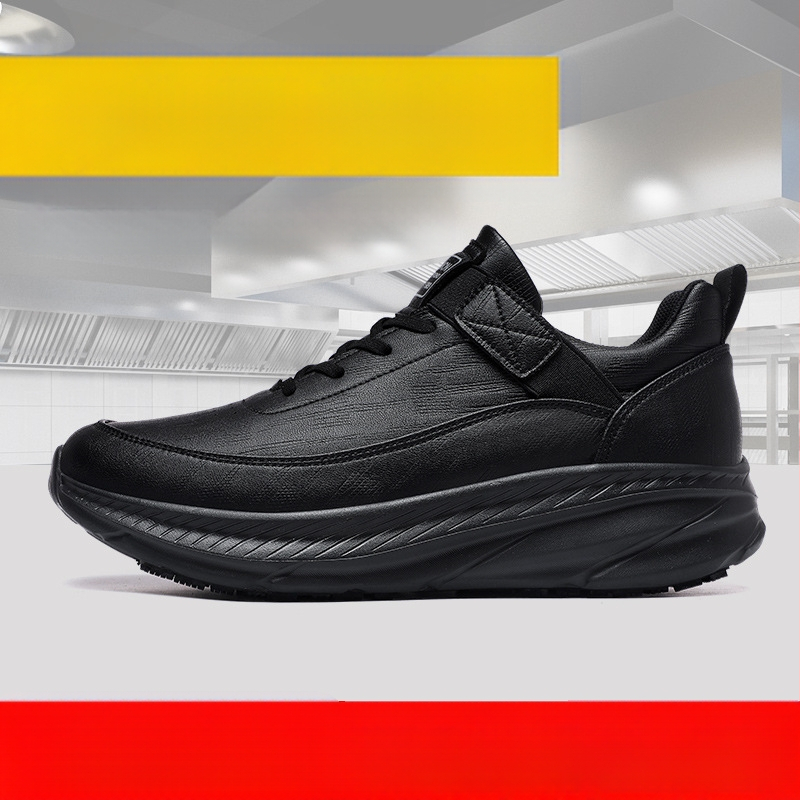 Didelio dydžio, tarpvalstybiniai, neslystantys, vandeniui ir aliejui atsparūs virėjo batai, vyriški restorano darbo batai, maisto išsinešimui skirti darbo batai, vyriški sportiniai batai.