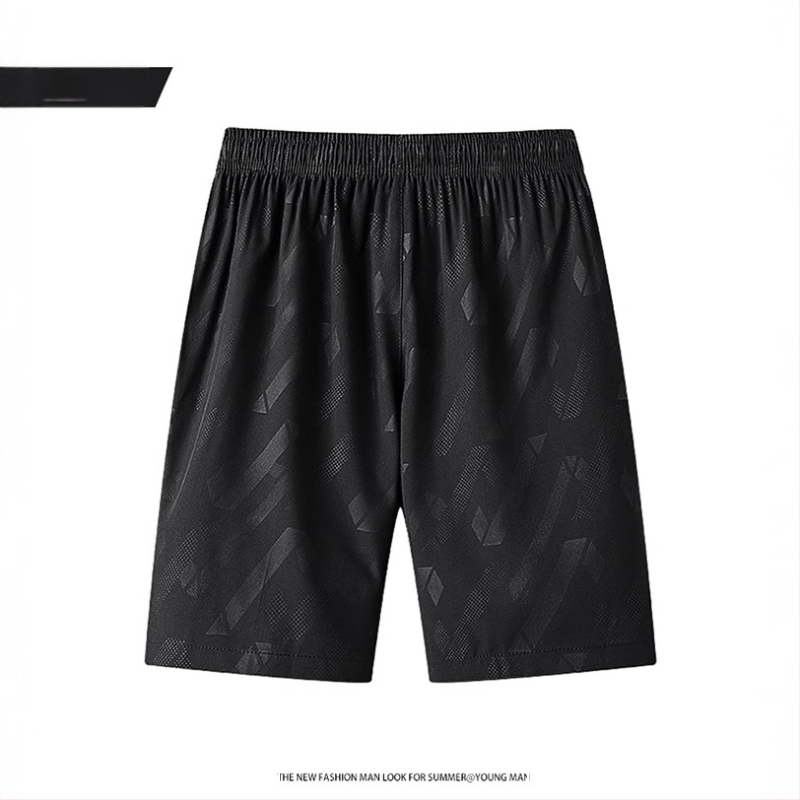 Lühikesed püksid meestele Kiirelt kuivavad suvised õhukesed meeste pluss-suuruses spordi-rannapüksid Lahtised elastsed püksid Uued jääsiidist jooksupüksid