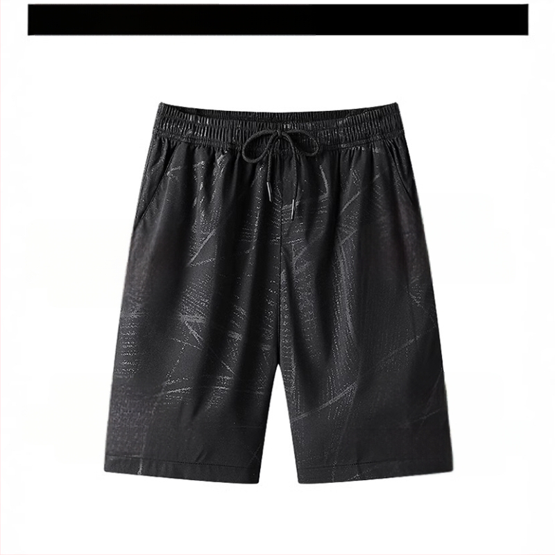 Lühikesed püksid meestele Kiirelt kuivavad suvised õhukesed meeste pluss-suuruses spordi-rannapüksid Lahtised elastsed püksid Uued jääsiidist jooksupüksid