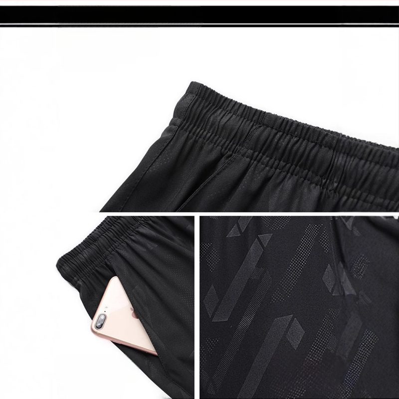 Lühikesed püksid meestele Kiirelt kuivavad suvised õhukesed meeste pluss-suuruses spordi-rannapüksid Lahtised elastsed püksid Uued jääsiidist jooksupüksid