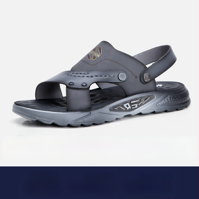 Férfi szandálok 2025 nyara Új koreai stílusú hétköznapi kültéri csúszásgátló puha talpú strandruha kettős célú autós papucs