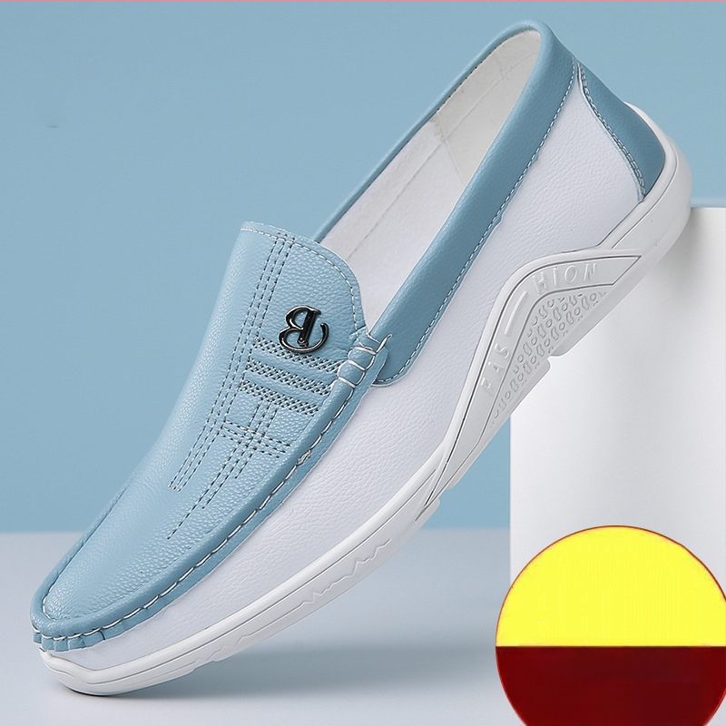 Meeste kingad 2025. aasta kevad- ja sügisesed uued pehme tallaga hingavad vabaajajalatsid, trendikad universaalsed vabaaja nahast kingad, meeste rulakingad