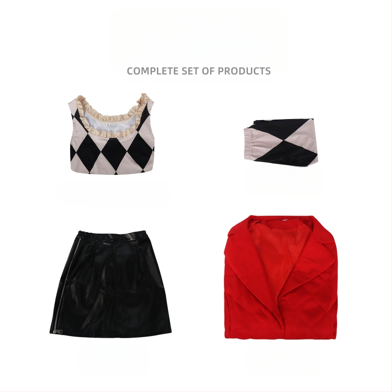 Cos kleit klounnaisele 2 Hallie Quinni mängule samas stiilis halloweeni cosplay anime kostüüm