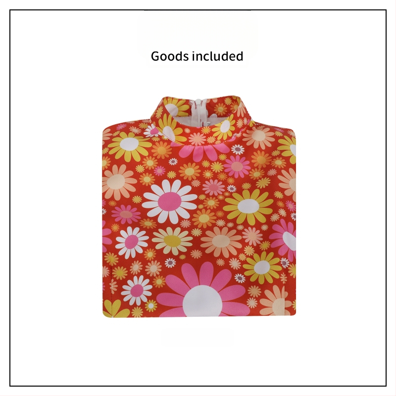 Új, határokon átnyúló, szexi halloweeni jelmeznyomtatás, 60-as évekbeli hippik, retró női trombitafilm és televízió ruházattal