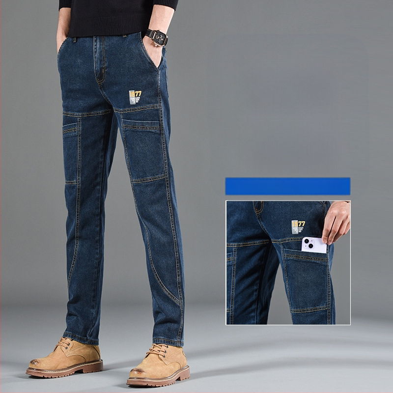 2024-es új divatmárka, amerikai retró farmer, férfi egyszerű, bő nadrág, őszi lezser, utcai külső nadrág