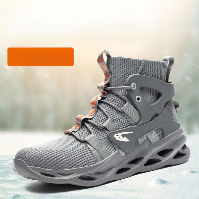 „Crossborder“ madingi apsauginiai vyriški batai, patogūs, kvėpuojantys, austi apsauginiai batai, alpinizmo, atsparūs dilimui, plieniniai nosiai, apsauginiai darbui batai