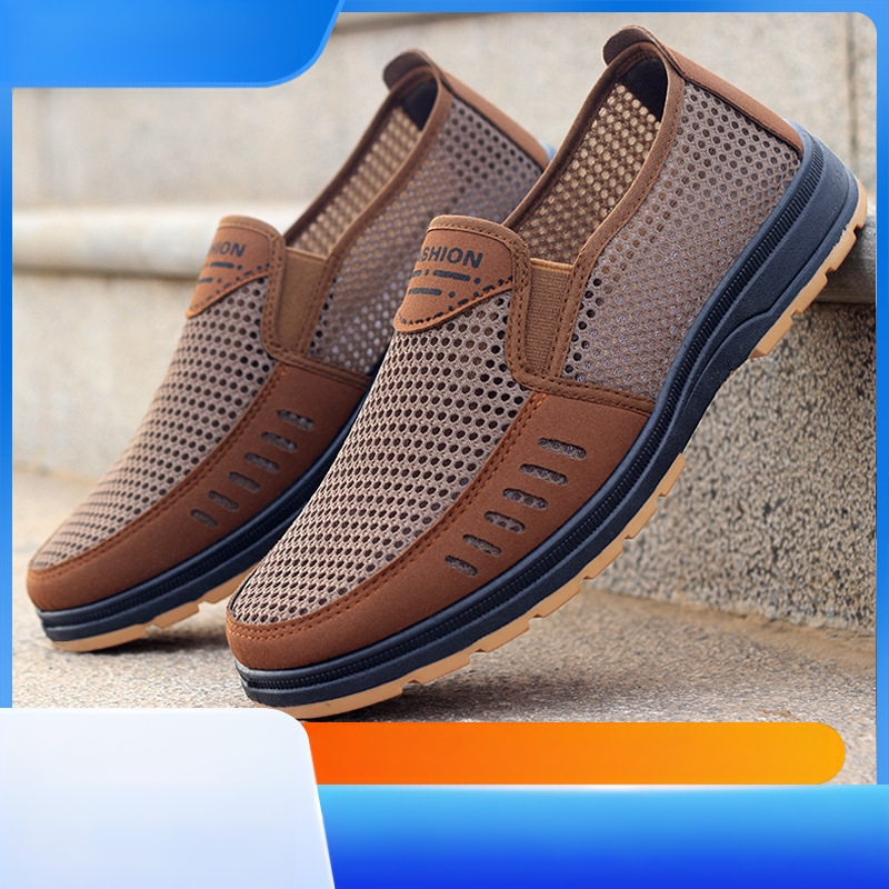 Užsienio prekybos plius dydžio vyriški batai Vasaros vyriški seni Pekino medžiaginiai batai Kvėpuojantys laisvalaikio tėčio batai Seni vyriški batai Užmaunami tinkliniai batai