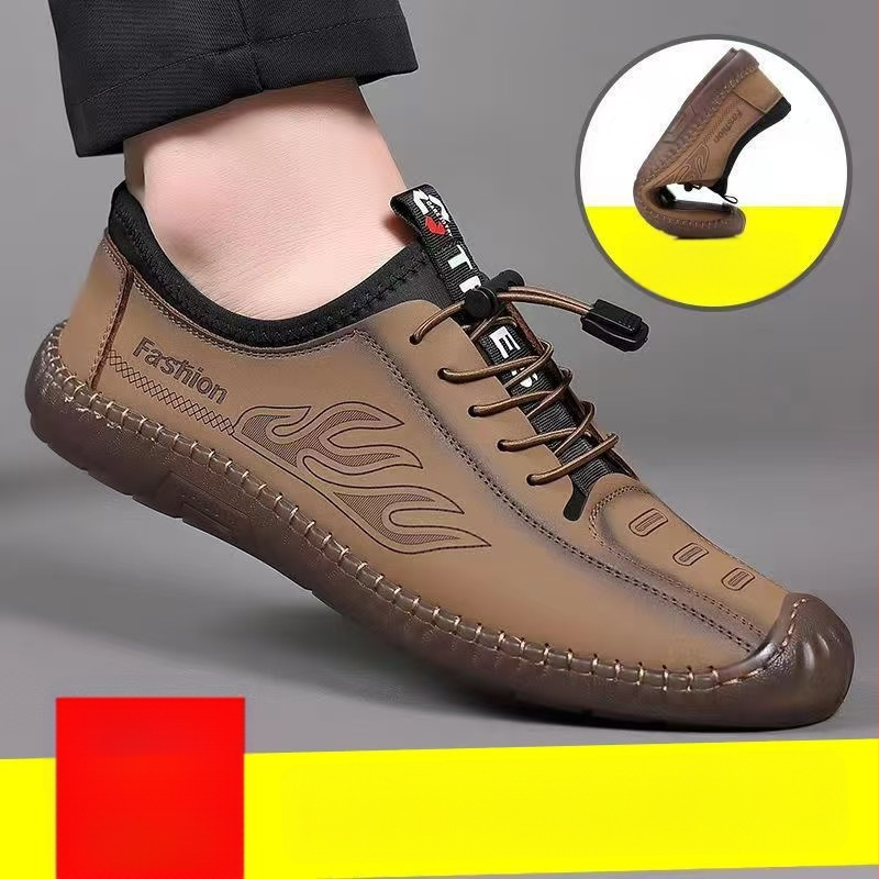 Férfi alkalmi cipők puha talppal és puha felülettel, lélegző tavaszi férfi cipők, divatos és sokoldalú cipők, elöl fűzős diák futócipők