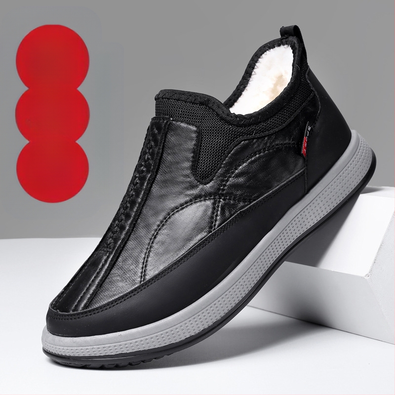 Pantofi de iarnă noi vechi Beijing din pânză pantofi din bumbac pentru bărbați, pantofi cu căptușeală din fleece, îngroșați, caldi, cizme de zăpadă cu fund moale, respirabil, confortabili, din bumbac pentru bărbați