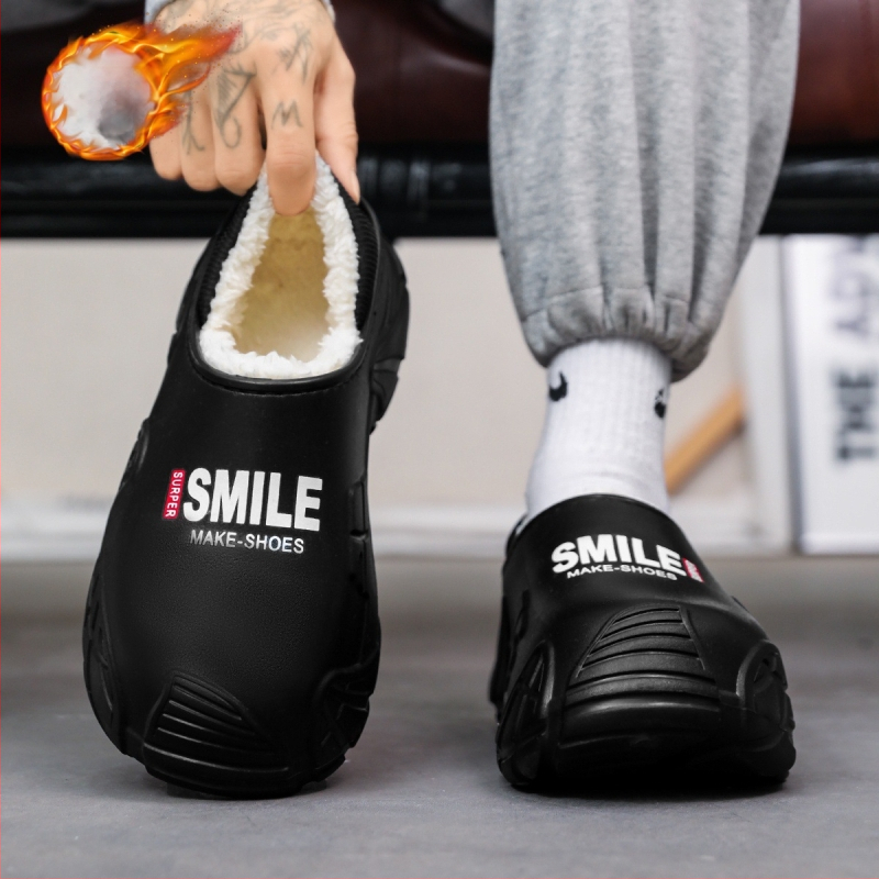 Paksu tallaga veekindlad puuvillast sussid meestele, talvekott kontsaga siseruumidesse, uued libisemiskindlad pluss-puuvillast kingad pealisrõivasteks