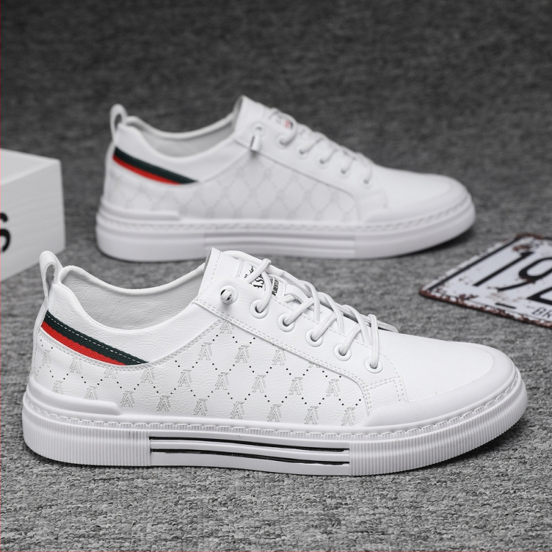 2023 Új Stílusú Board Cipő Alkalmi Sport Férfi Cipők Tavaszi és Nyári Divatos Lélegző, Minden Méretre Egyező Bőr Cipő Férfi Lapos Fehér Cipő