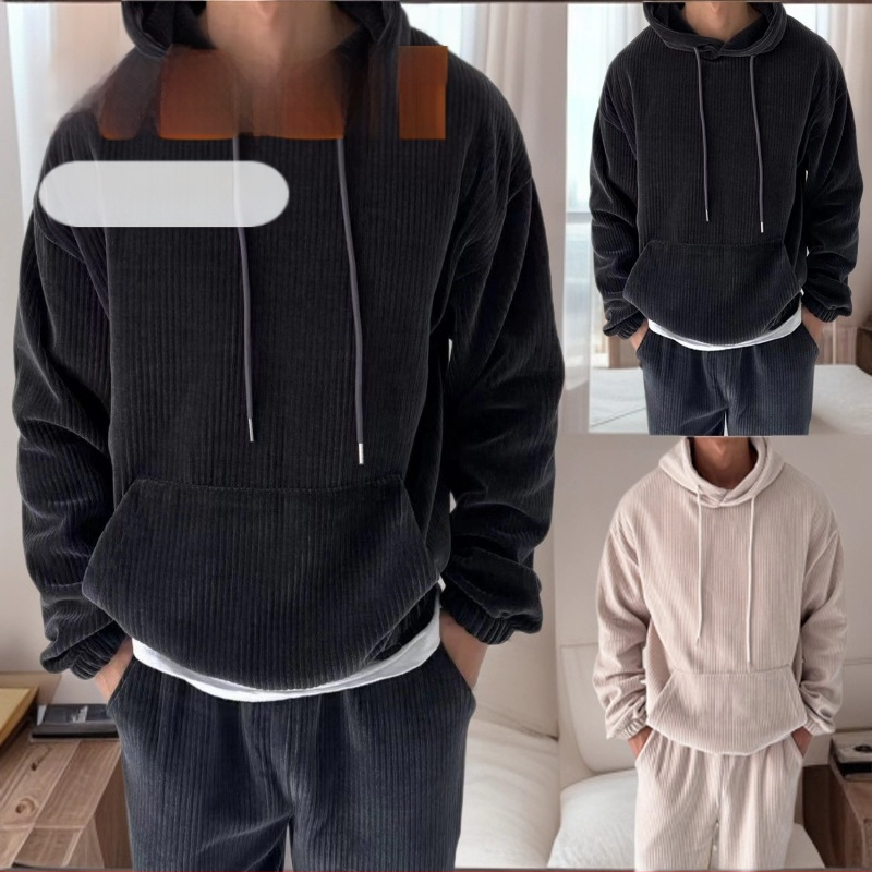 2024 m. pavasario ir rudens sportiniai marškinėliai, madingi elegantiški velveto vienspalviai sportiniai laisvalaikio marškinėliai su gobtuvu ir raišteliais