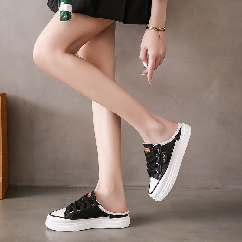 Baotou félpapucsok plus size 41-43-as méret diáklányoknak, minden mérkőzésre alkalmas felsőruházat, félsarkú, bebújós, lusta cipők Mira Chengsheng