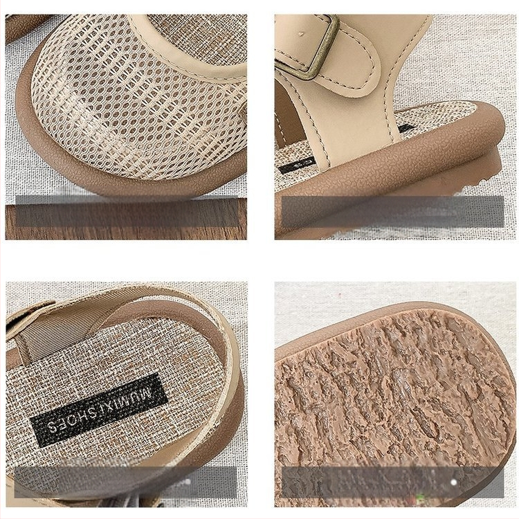 Francia stílusú lapos talpú papucsok nőknek 2024 nyári új külső viselet félpapucsok koreai stílusú kis méretű illatos stílusú lapos cipők trendi