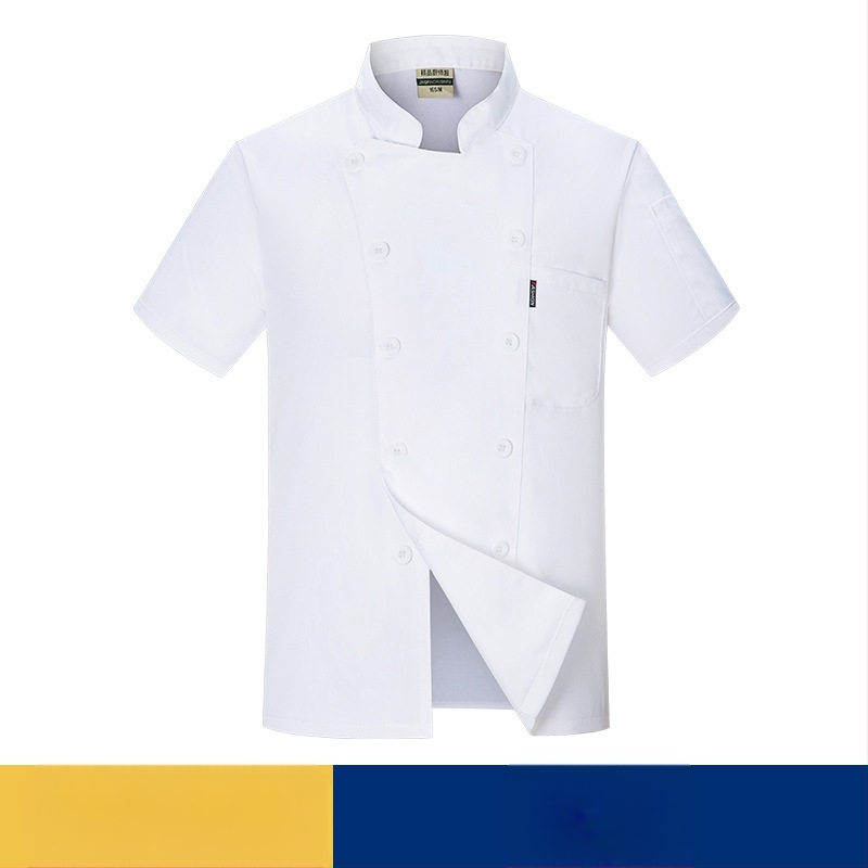 Lühikeste varrukatega suvised ühevärvilised lääne restorani hotelli kokariided hotelli küpsetamise köögi koka tööriided meestele