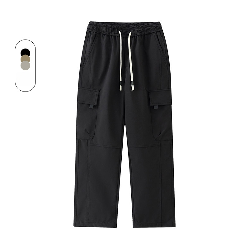 Férfi tavaszi és őszi bő, egyenes, divatos, jóképű, divatos, márkás, lezser, tinédzsereknek való, hosszú nadrág, férfi hétköznapi nadrág