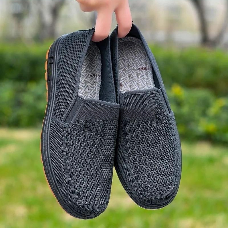 Cīpslas apakšdaļa Jauni, veci Pekinas auduma apavi ar biezu apakšdaļu, lidojoši, austi ikdienas cīpslas apakšdaļas apavi, nodilumizturīgi, neslīdoši apavi pusmūža un vecāka gadagājuma cilvēkiem