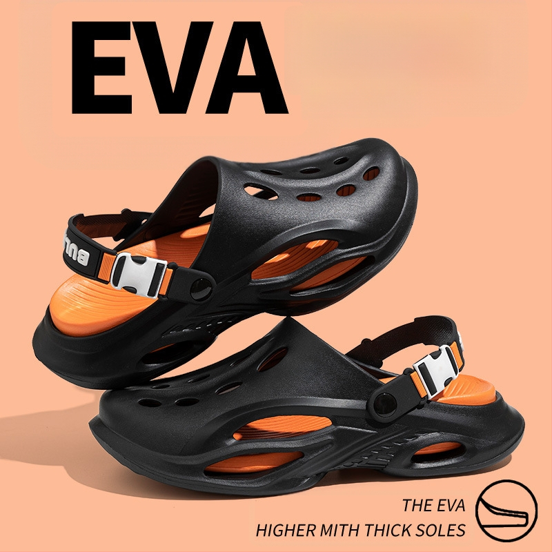 Papucsok 2025 Nyári Új Üreges Lélegző Baotou Kettős Felhasználású Lyukú Cipő Férfi Alkalmi Gátlási Puha Talpú Strandcipő