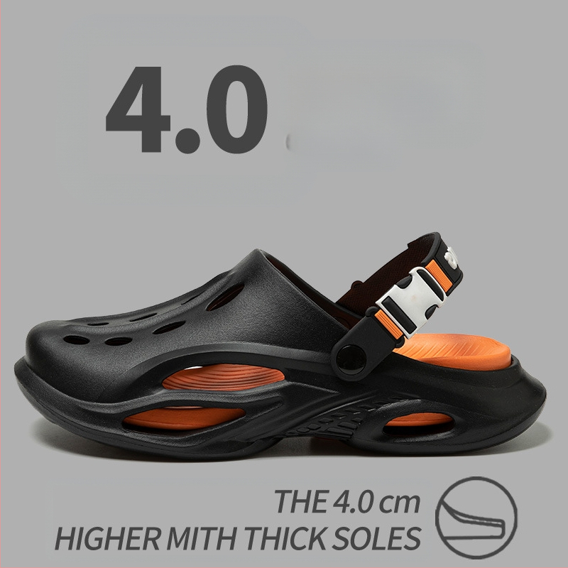 Papucsok 2025 Nyári Új Üreges Lélegző Baotou Kettős Felhasználású Lyukú Cipő Férfi Alkalmi Gátlási Puha Talpú Strandcipő