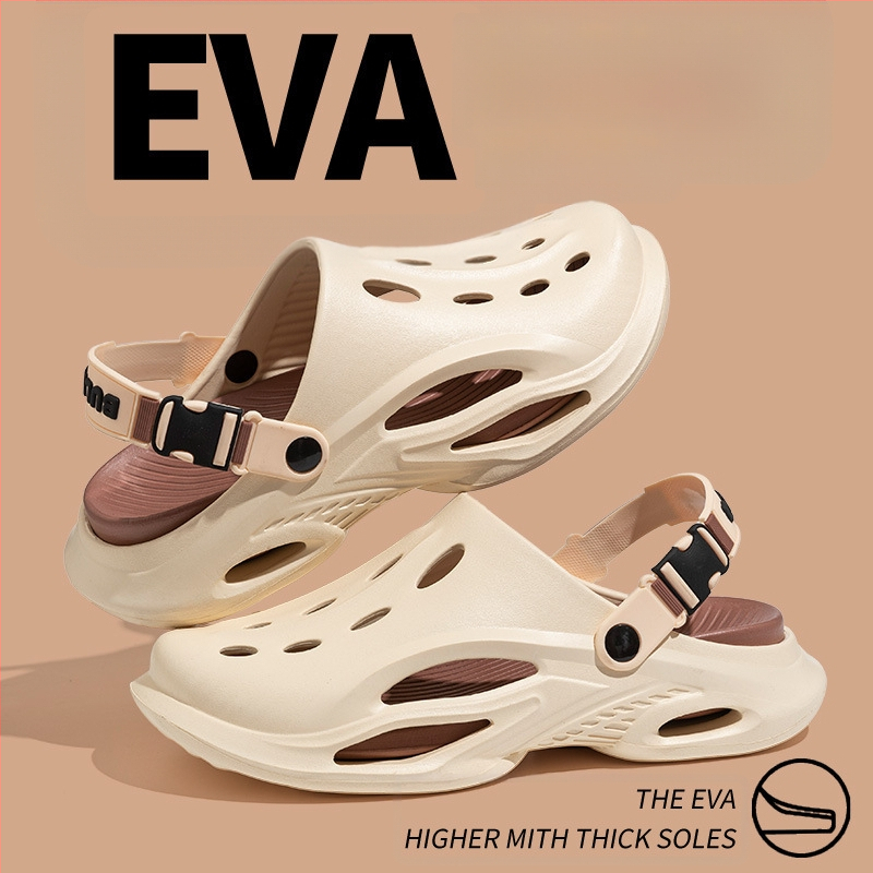 Papucsok 2025 Nyári Új Üreges Lélegző Baotou Kettős Felhasználású Lyukú Cipő Férfi Alkalmi Gátlási Puha Talpú Strandcipő