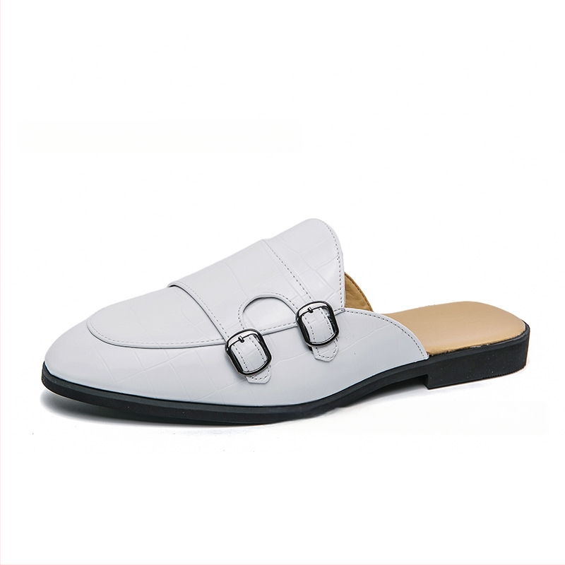 2025 Nyári Új Férfi Alkalmi Baotou Félcipő, Határokon Átnyúló, Plus Size Koreai Bőr Cipő, Üzleti Alkalmi Ruha Férfi Cipő