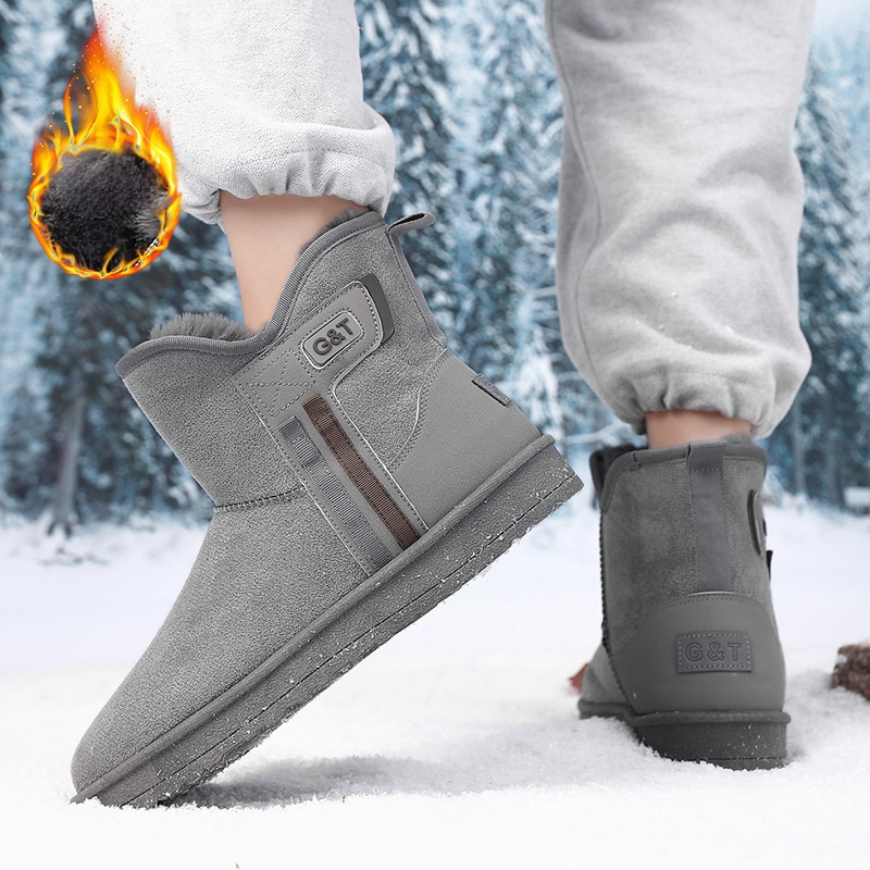 Pantofi de iarnă noi pentru bărbați din bumbac, 2024, cizme de zăpadă nordice pentru zilele cu zăpadă, Chelsea, cizme calde și durabile din bumbac